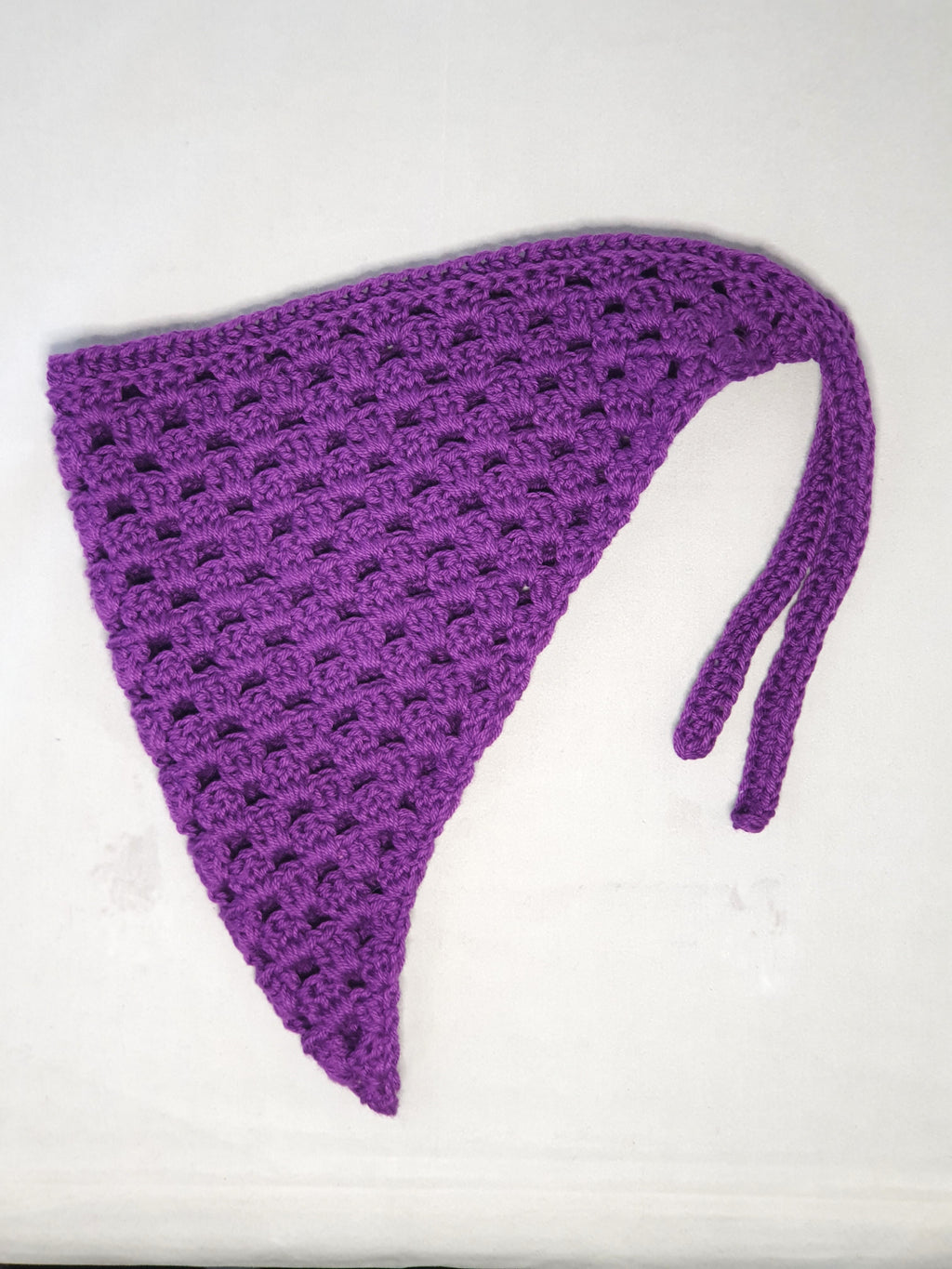 Purple Crochet Bandana