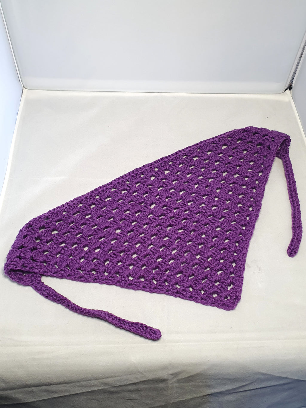 Purple Crochet Bandana