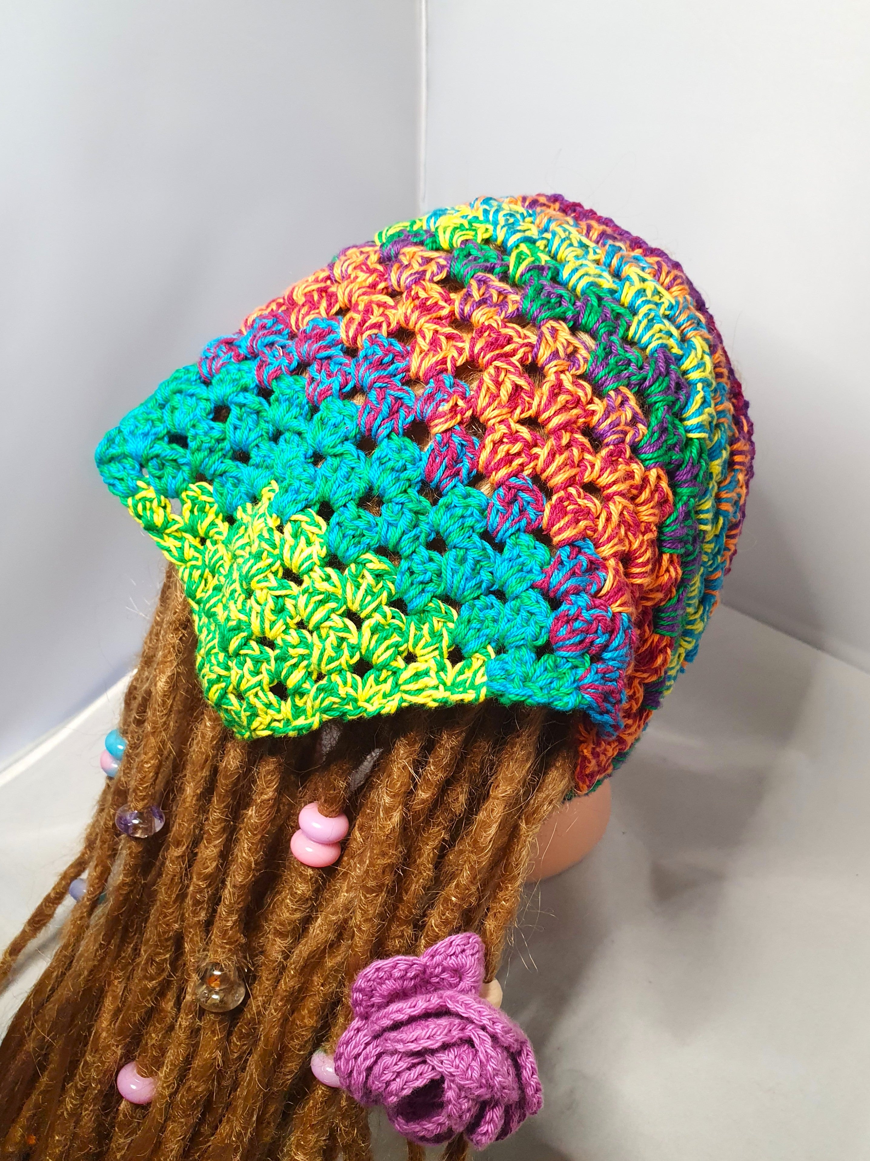 Vibrant Scrap Crochet Bandana