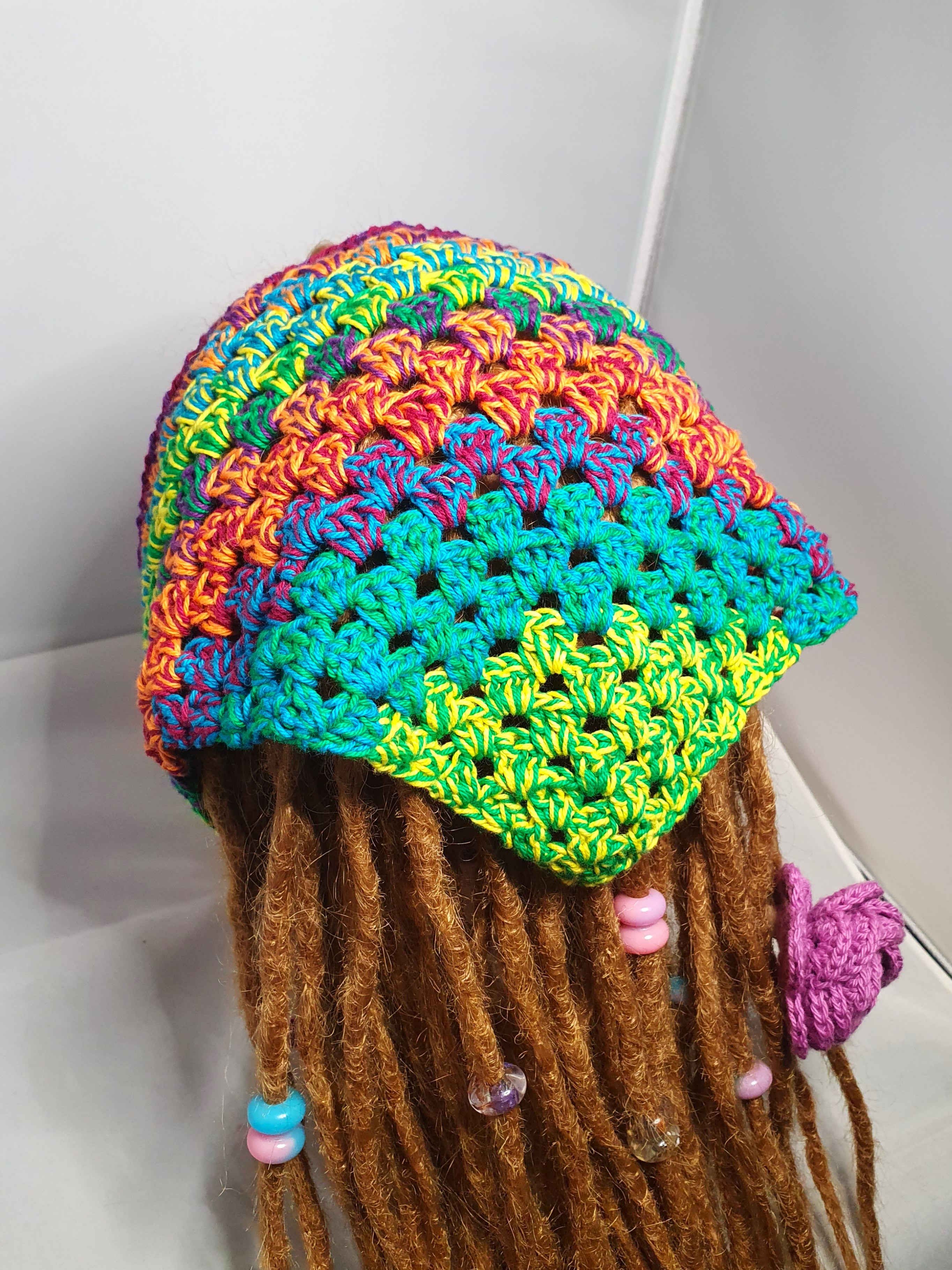Vibrant Scrap Crochet Bandana