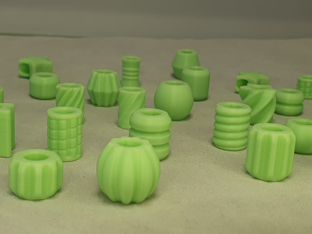 Glow in the Dark Dreadlock Beads – 10 Piece Variety Pack
