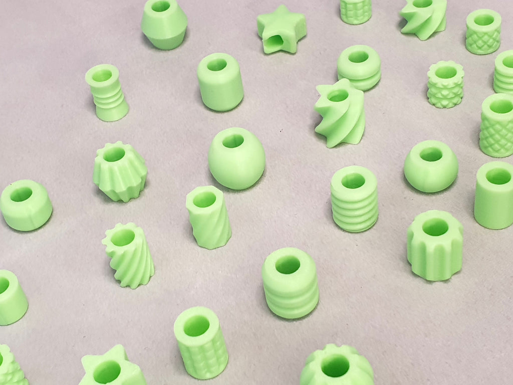 Glow in the Dark Dreadlock Beads – 10 Piece Variety Pack