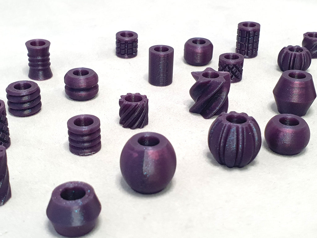 Sparkly Purple Dreadlock Beads – 10 Piece Variety Pack