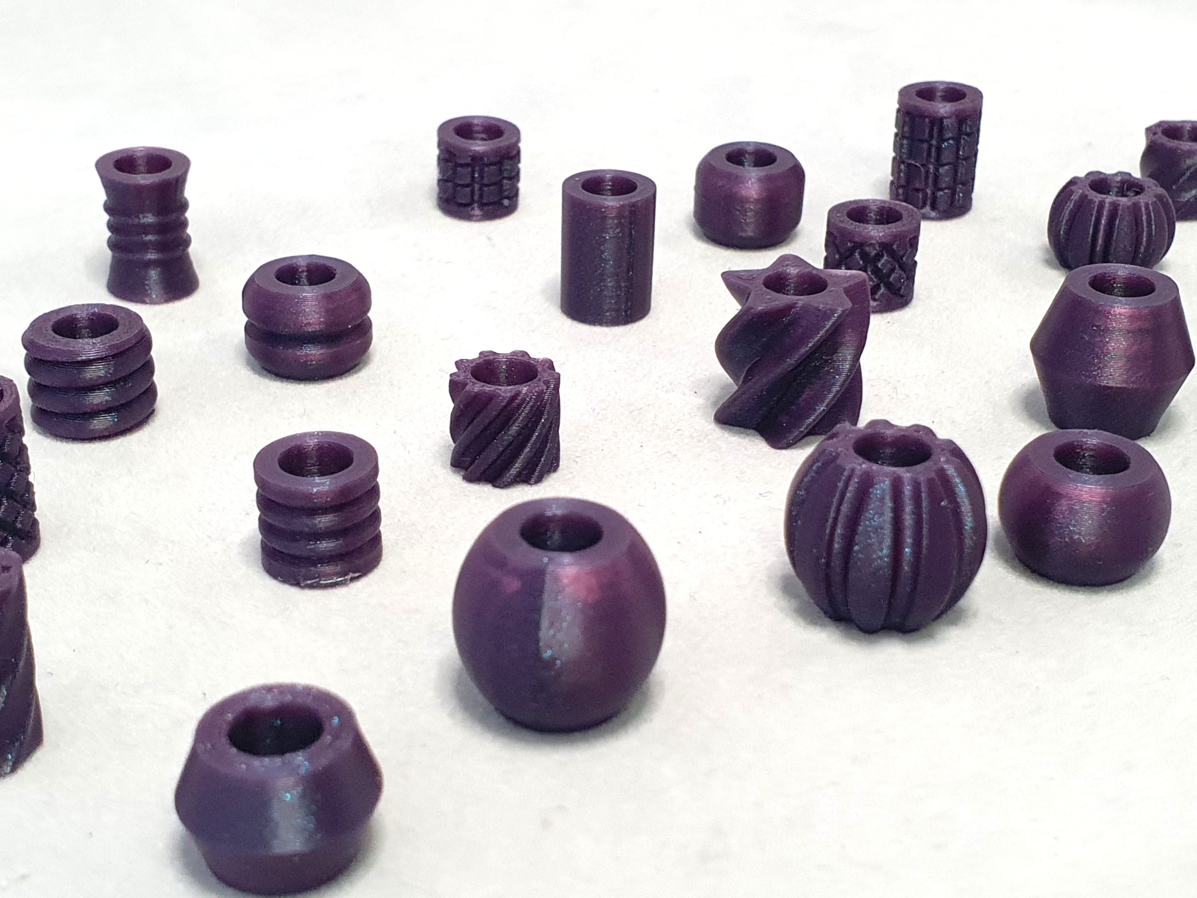 Sparkly Purple Dreadlock Beads – 10 Piece Variety Pack