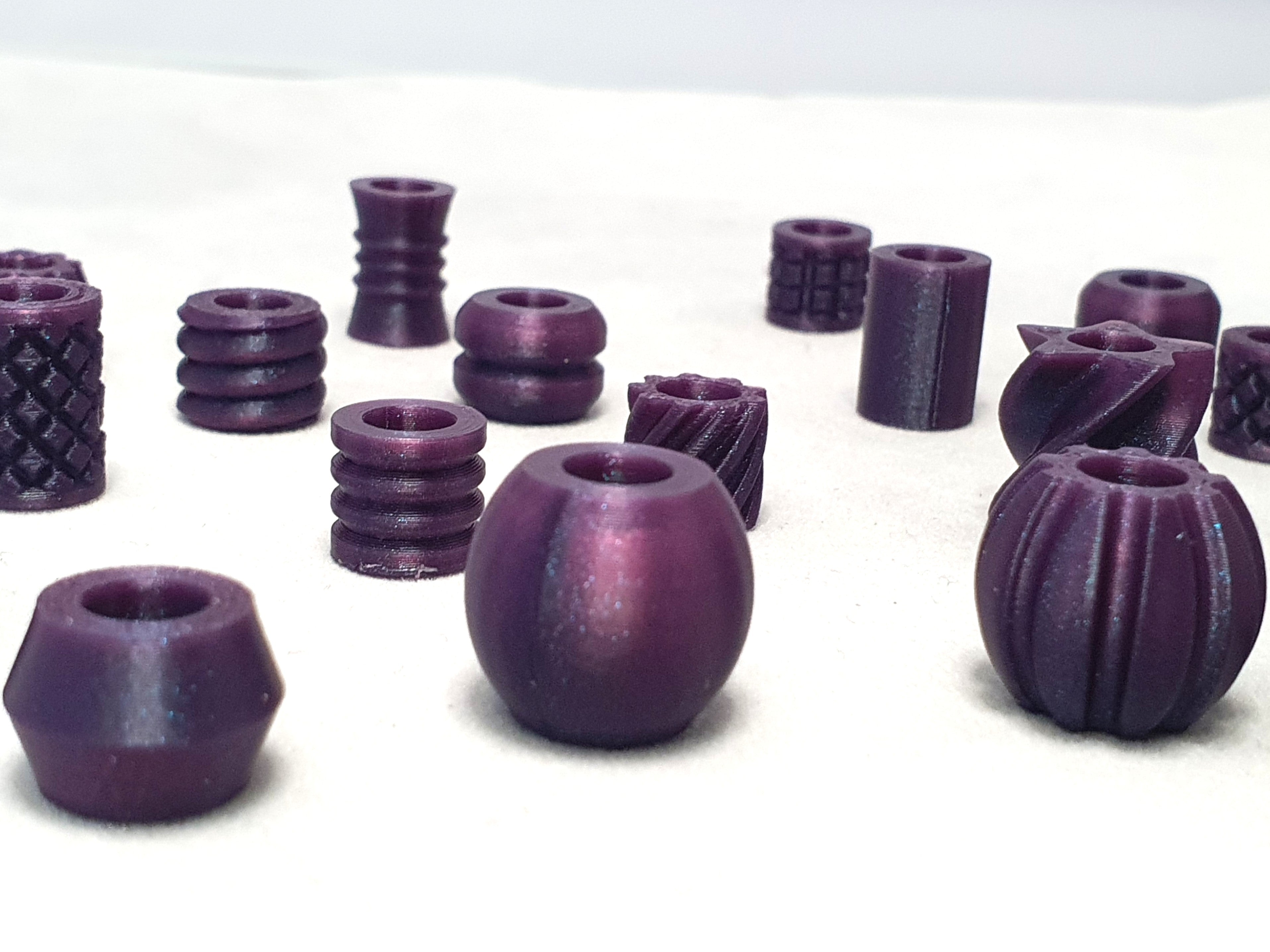 Sparkly Purple Dreadlock Beads – 10 Piece Variety Pack