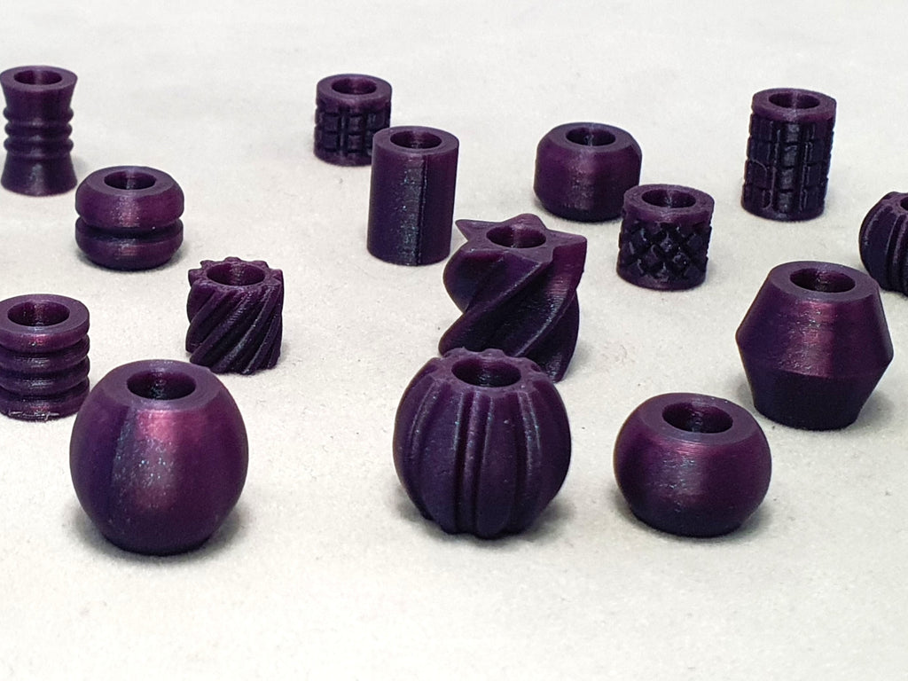 Sparkly Purple Dreadlock Beads – 10 Piece Variety Pack