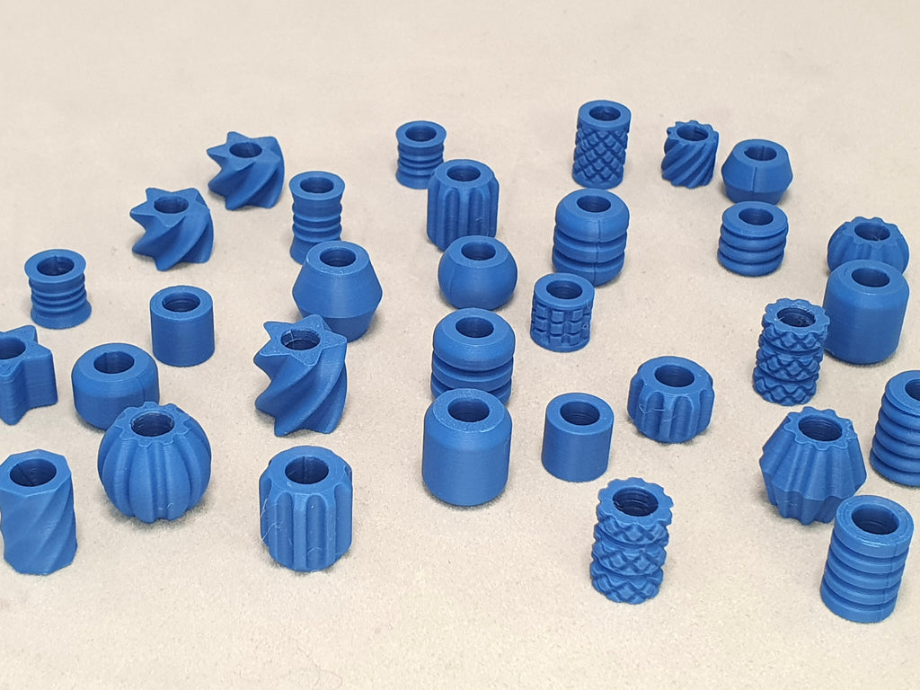 Matte Blue Dreadlock Beads – 10 Piece Variety Pack
