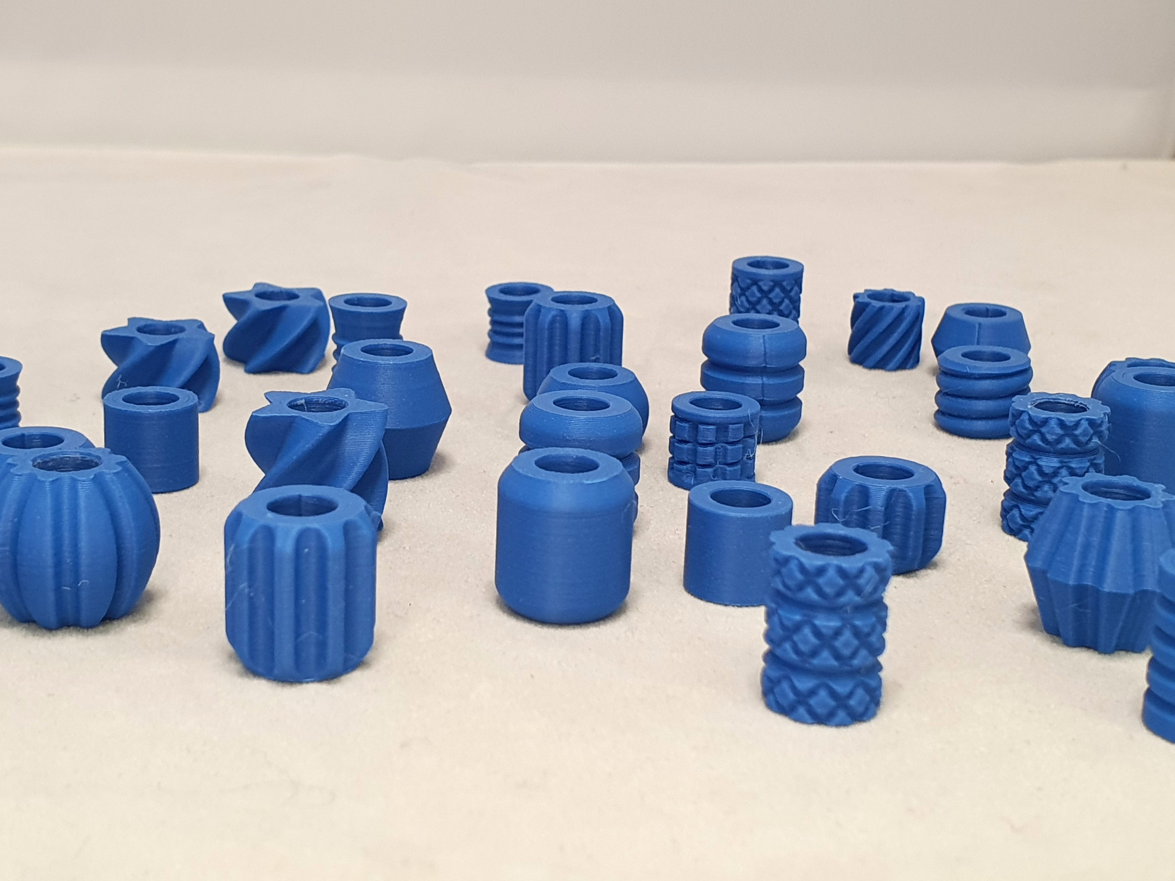 Matte Blue Dreadlock Beads – 10 Piece Variety Pack