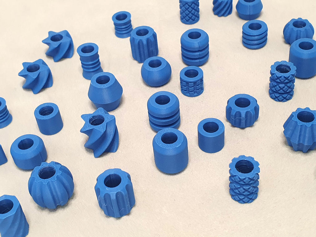 Matte Blue Dreadlock Beads – 10 Piece Variety Pack