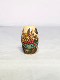 Springtime Wheelbarrow Bead – hand-painted floral wheelbarrow garden dreadlock wood bead