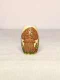 Good Morals Bead – hand-painted morel mushroom with honeycomb cap dreadlock wood bead