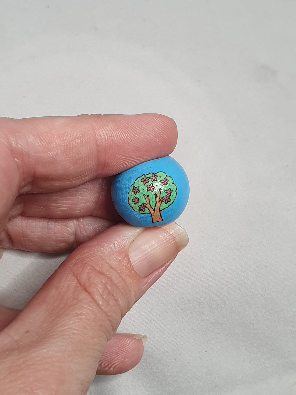 Blue Flowering Tree Bead