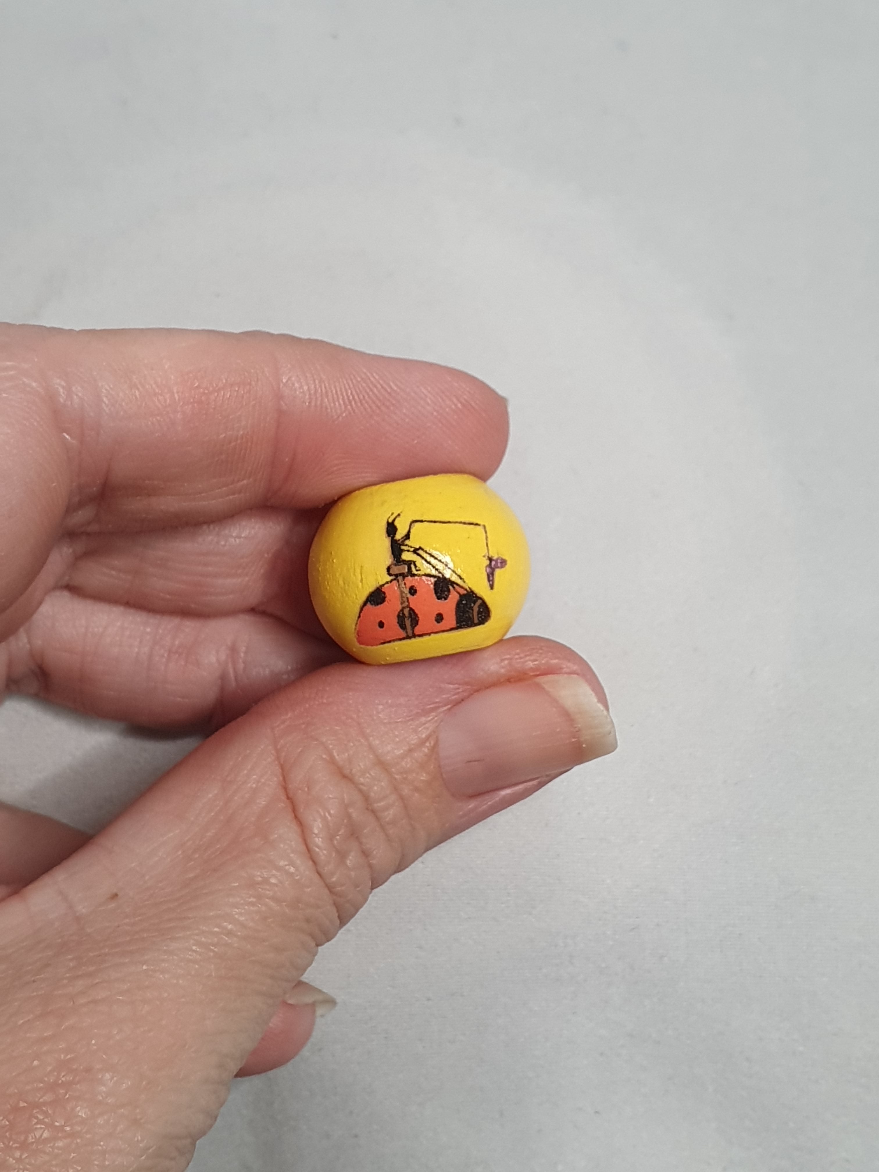 Ant Riding a Ladybug Bead