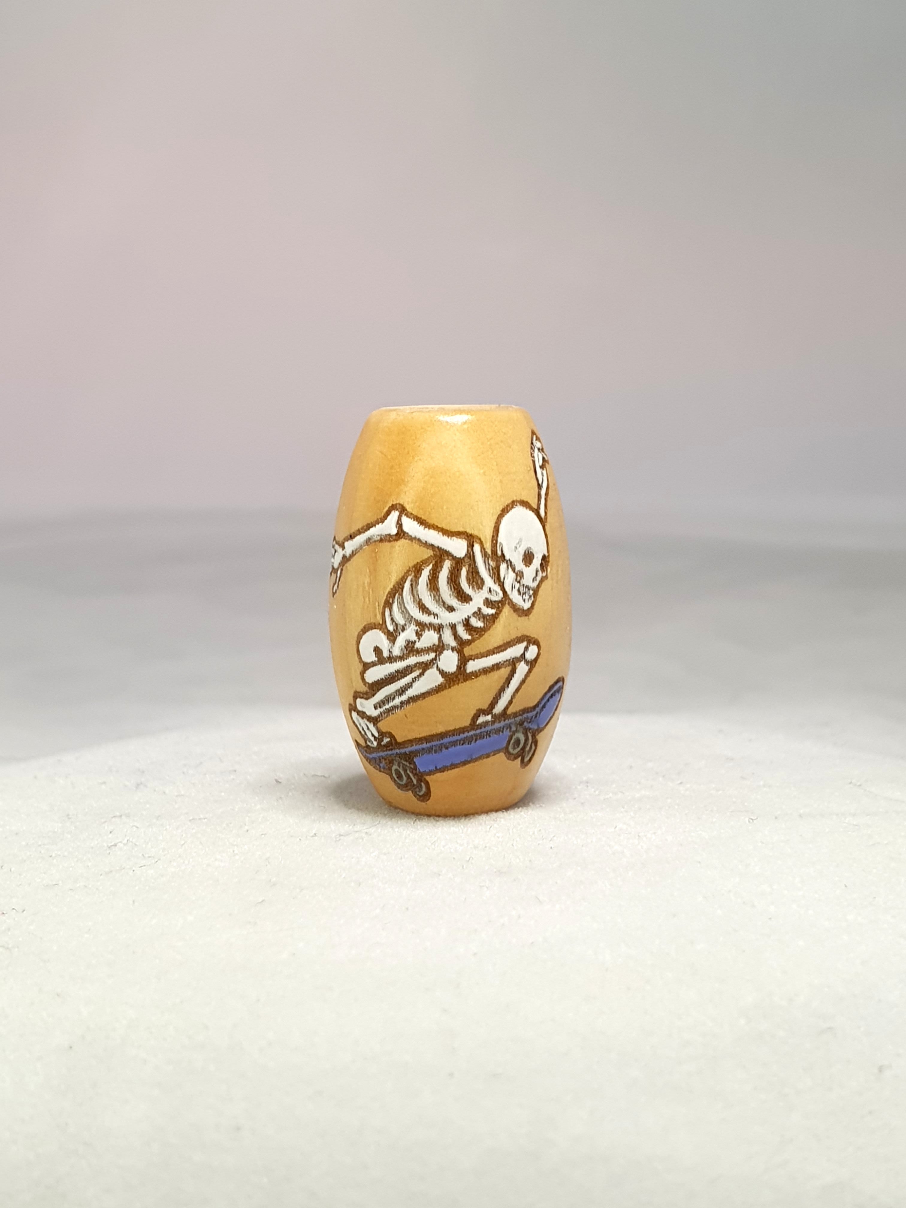 Skating Skeleton Bead