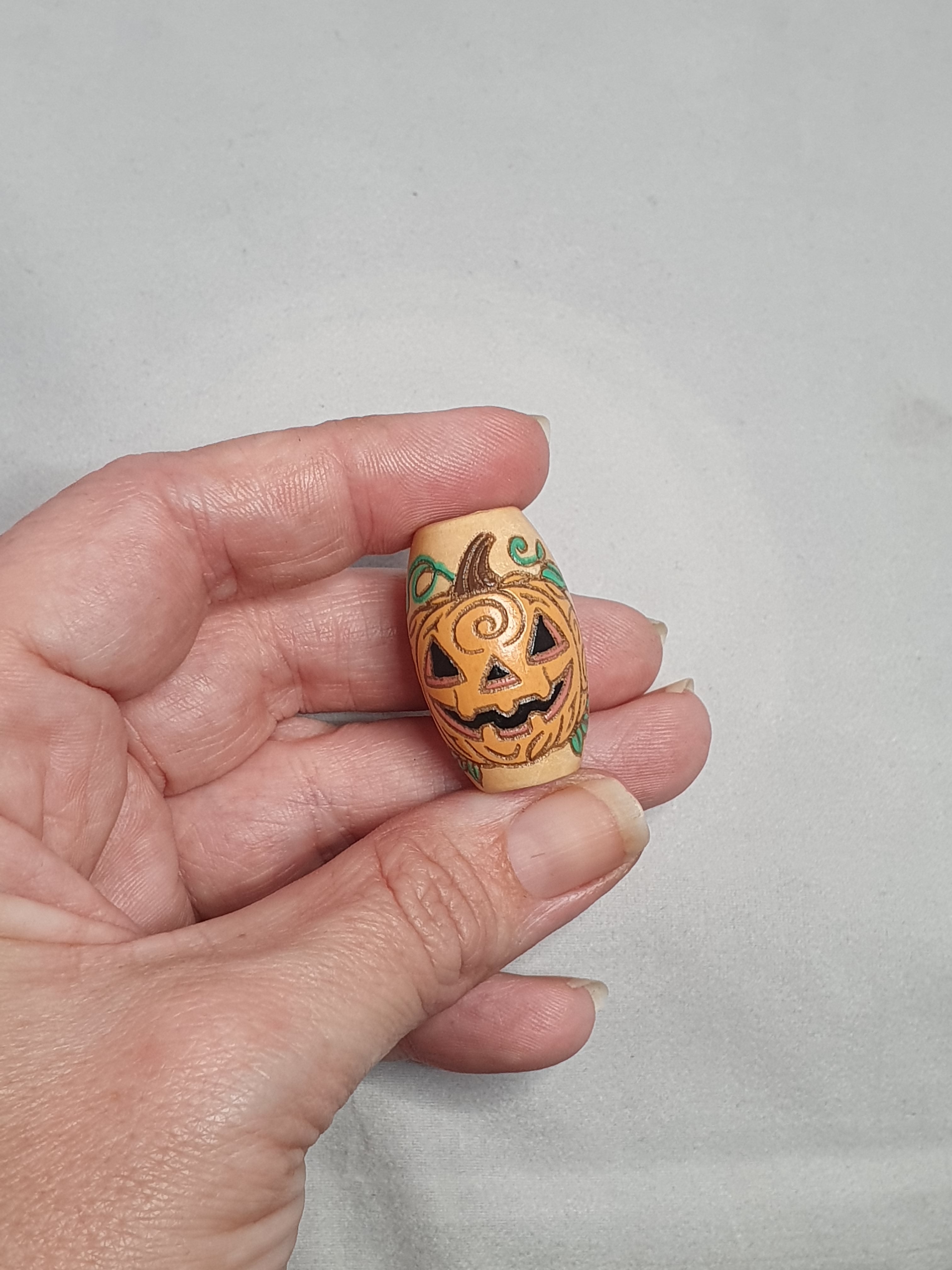 Swirly Pumpkin Bead