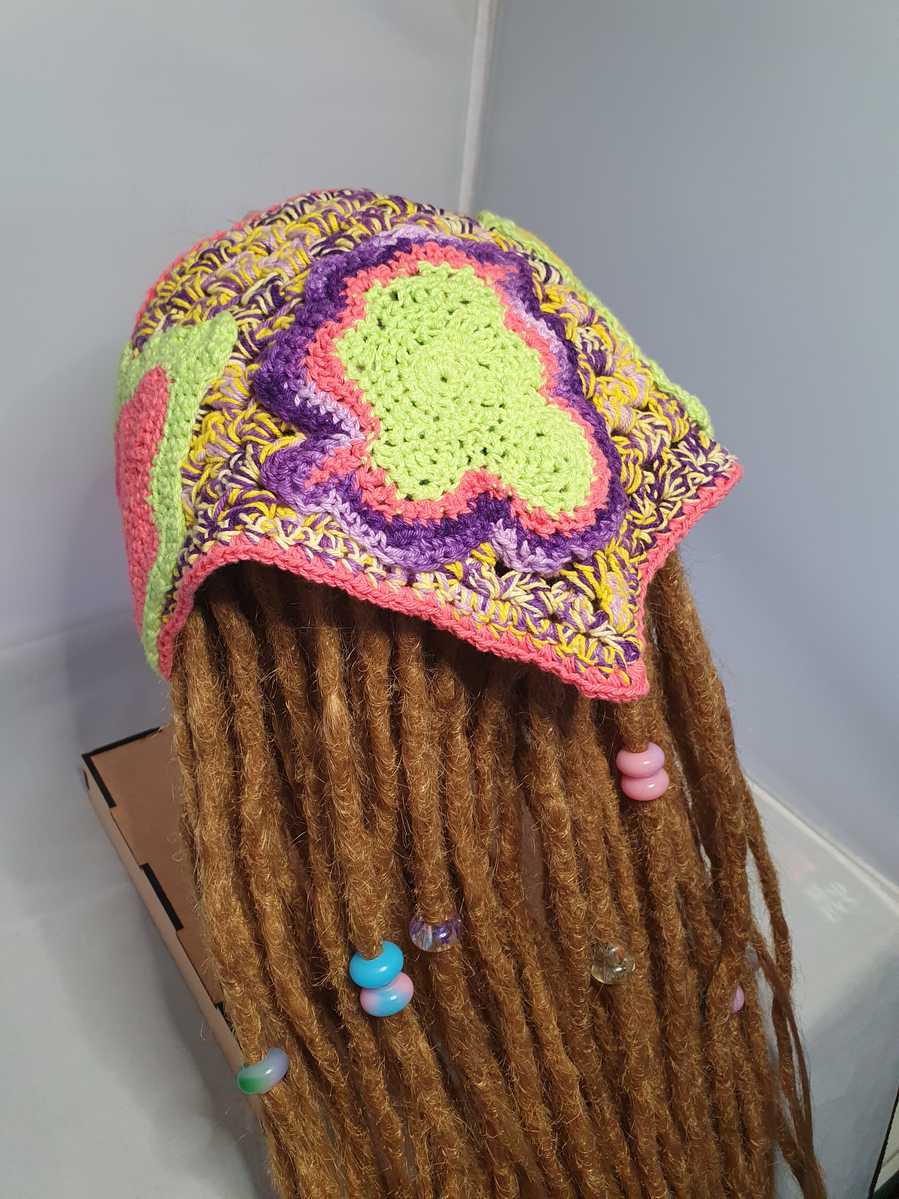 Techno Toxic Waste Crochet Bandana