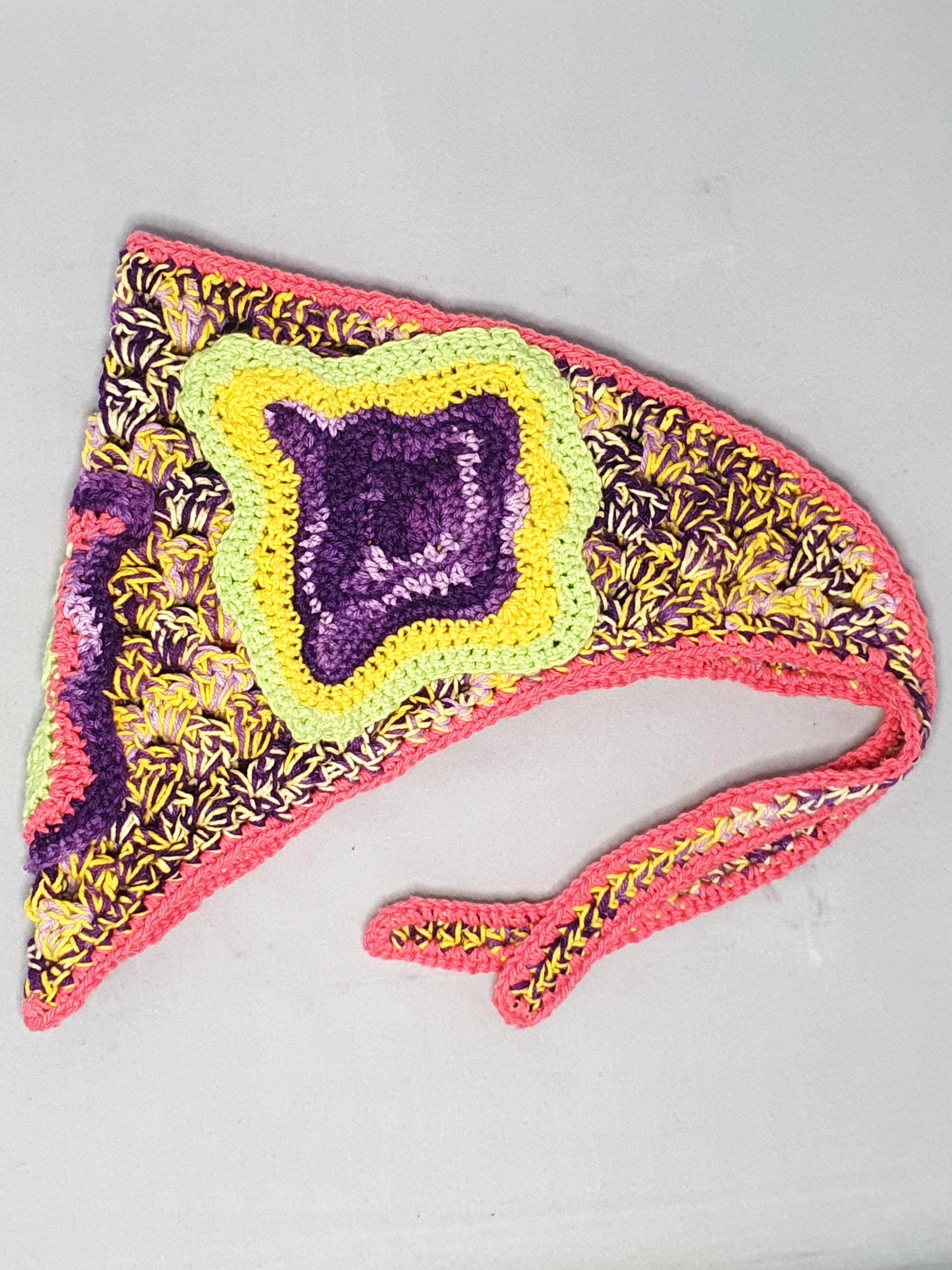 Techno Toxic Waste Crochet Bandana