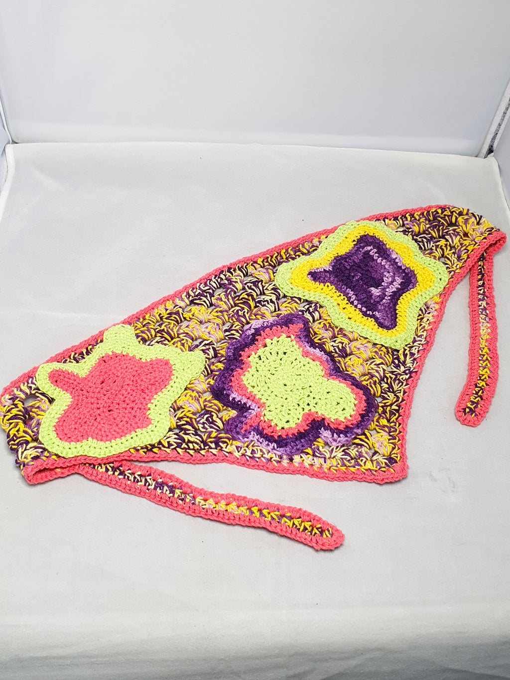 Techno Toxic Waste Crochet Bandana