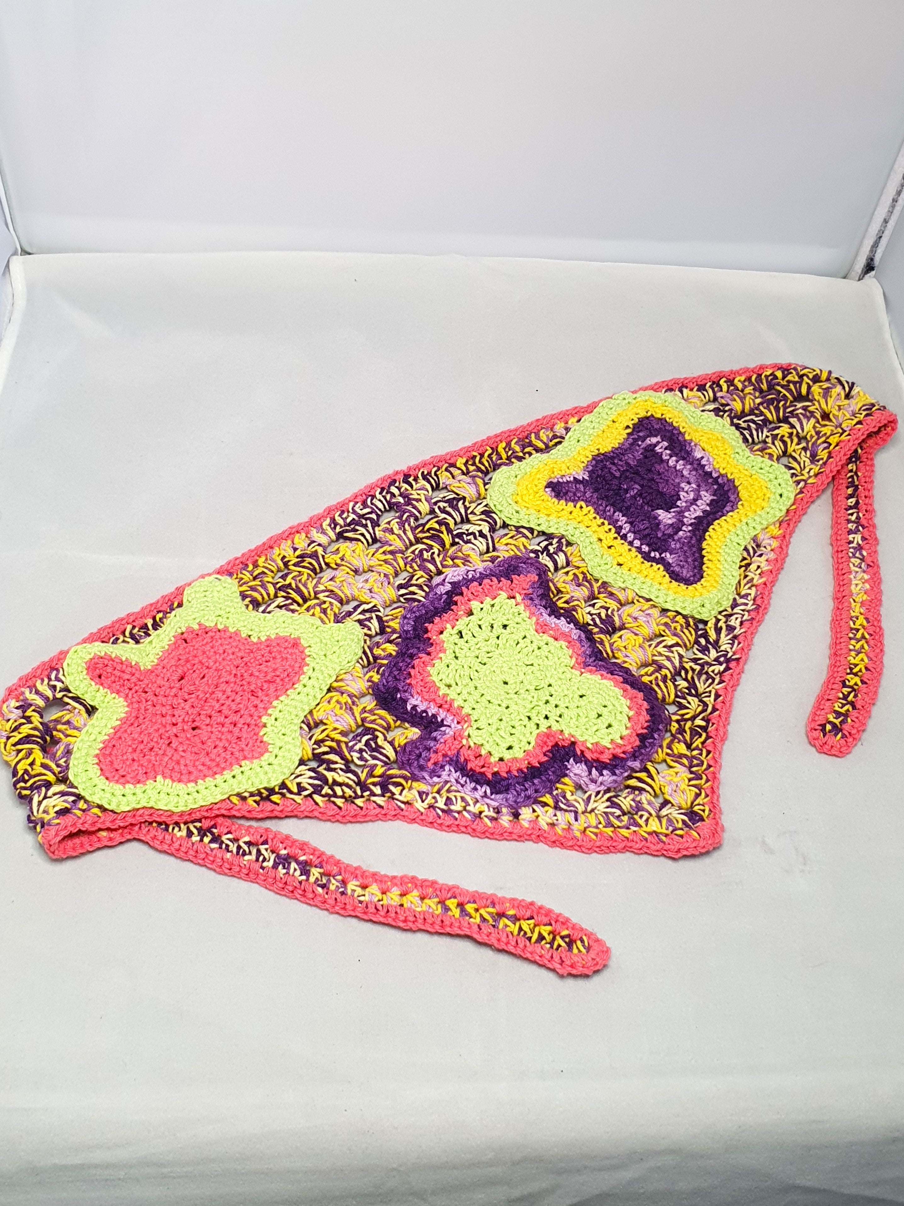 Techno Toxic Waste Crochet Bandana