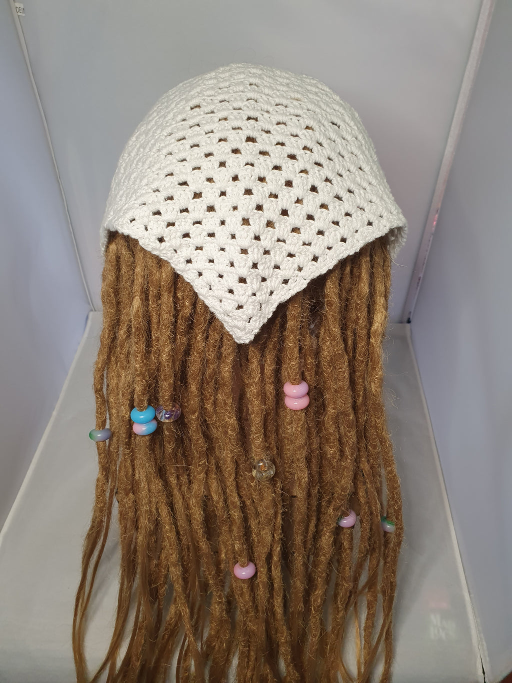 White Crochet Bandana