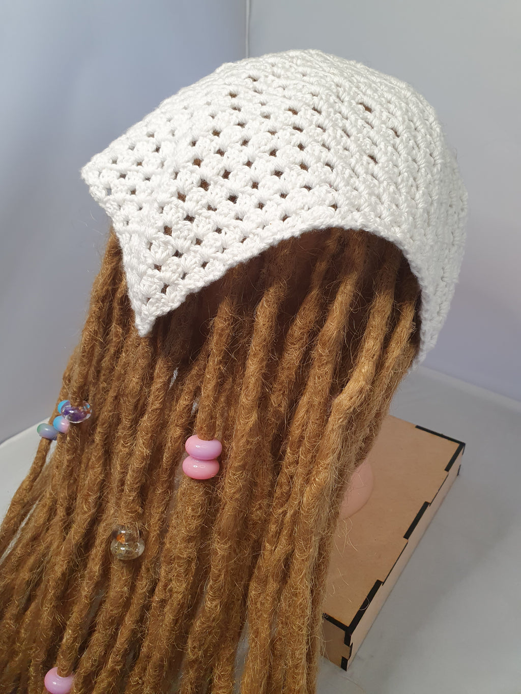 White Crochet Bandana