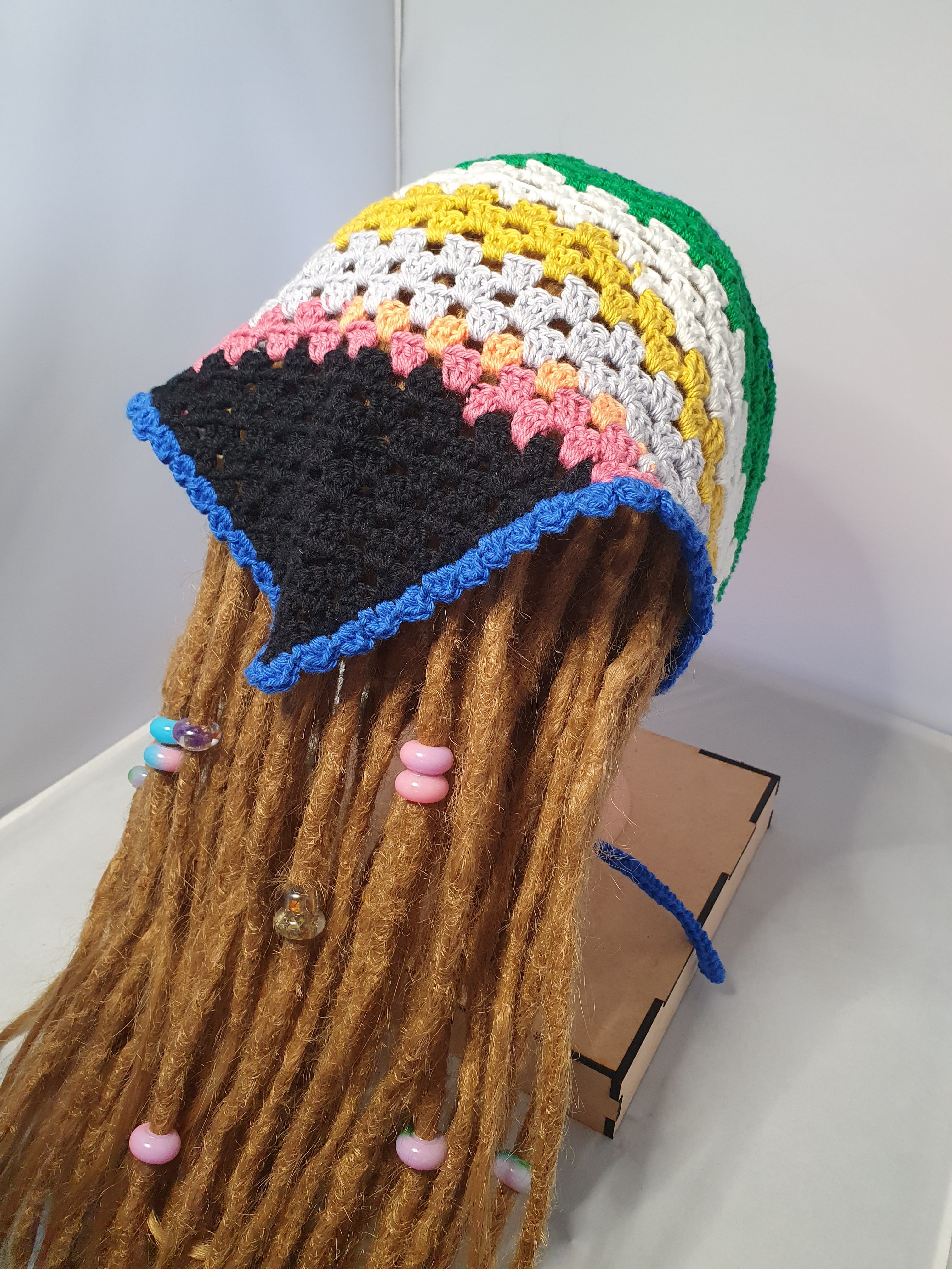 Yarn Scrap Crochet Bandana