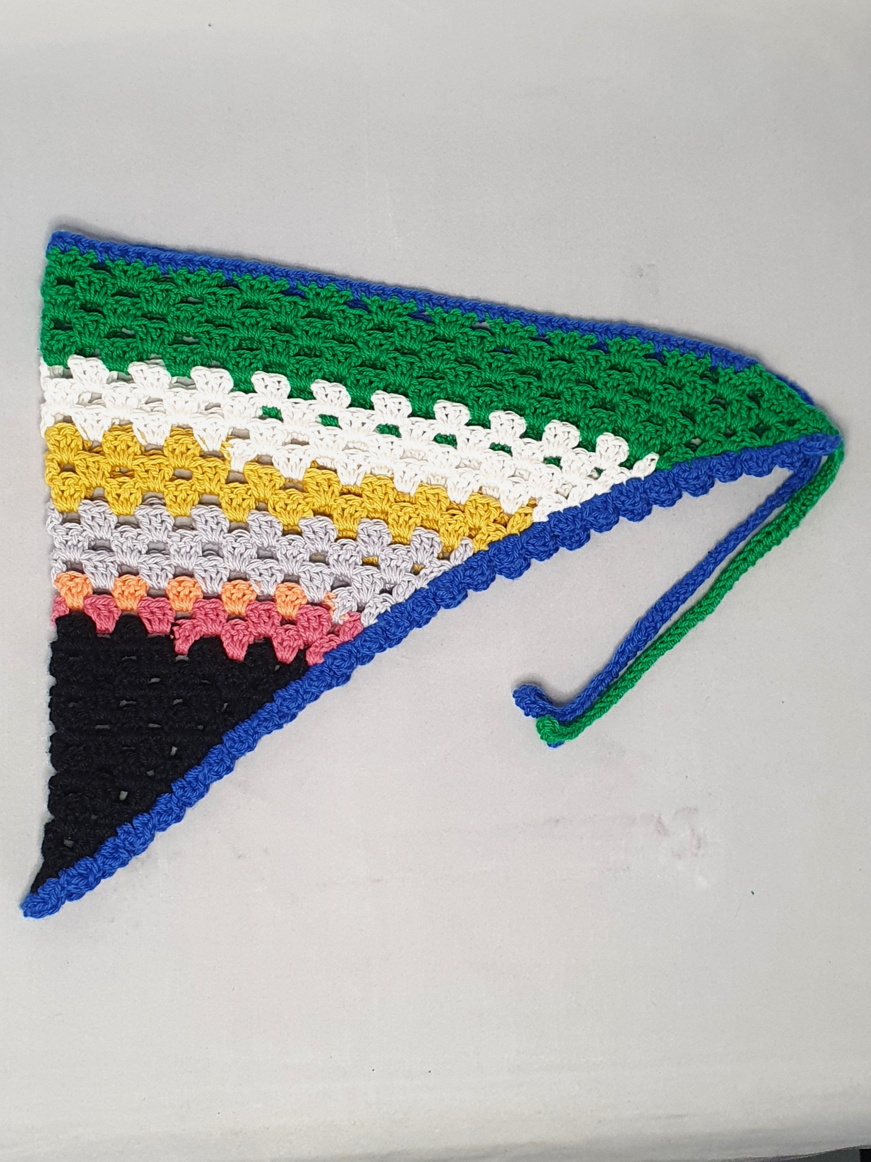 Yarn Scrap Crochet Bandana
