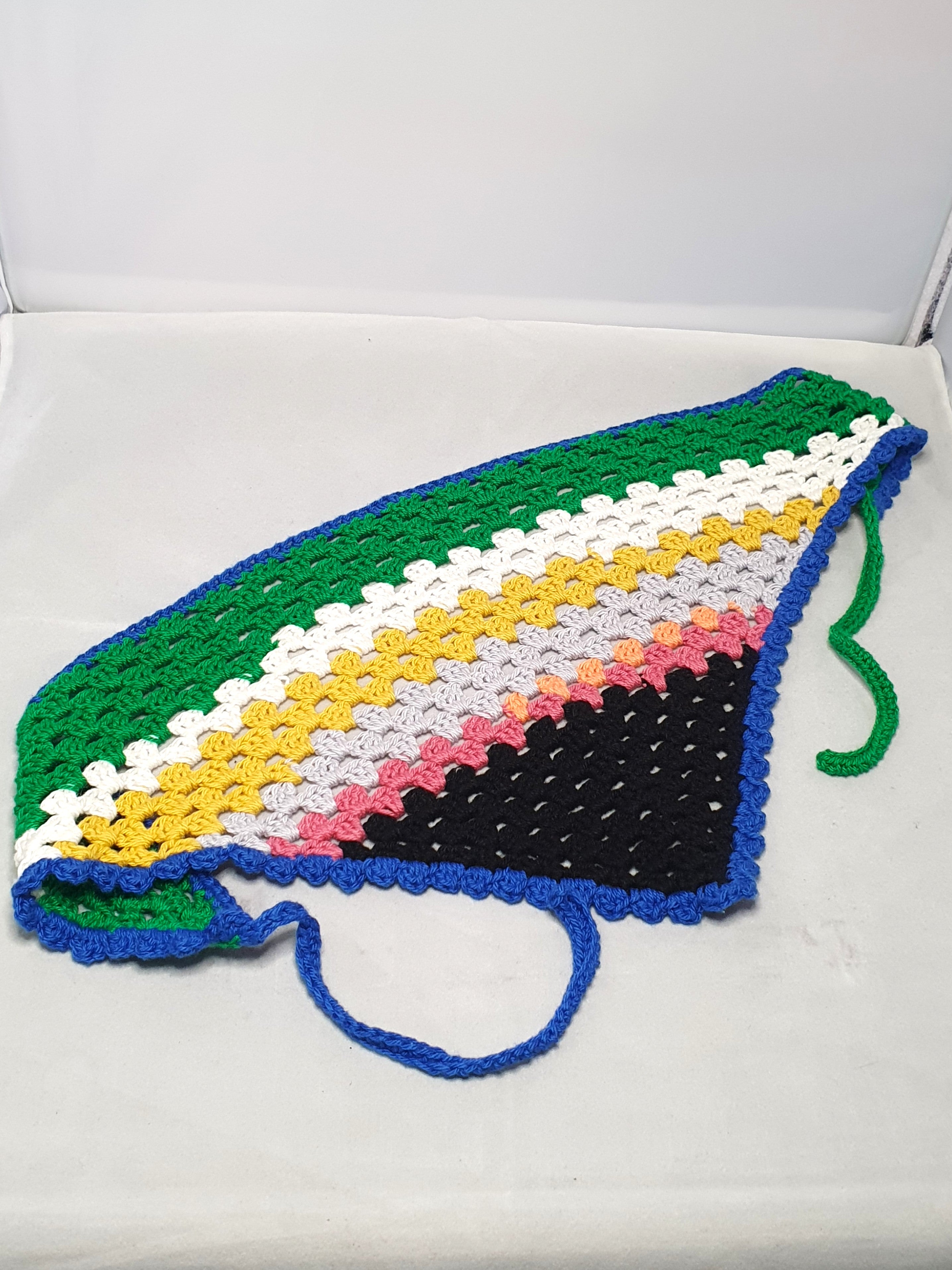 Yarn Scrap Crochet Bandana