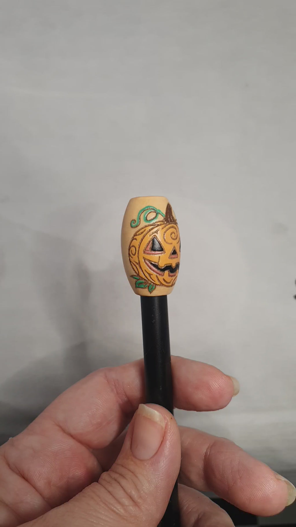 Swirly Pumpkin Bead